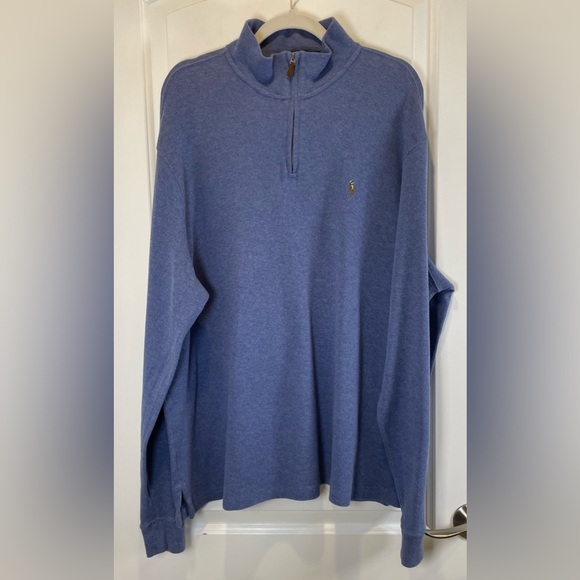 Polo Ralph Lauren Men’s XL Estate Rib Sweater 1/4 Zip Cotton